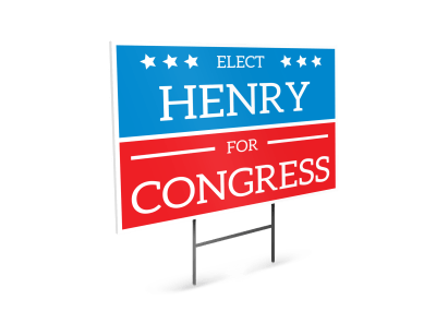Political Yard Signs Template Preview