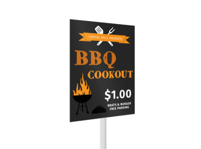 BBQ Cookout Yard Sign Template 2 preview