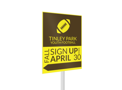 Football Yard Signs Template Preview