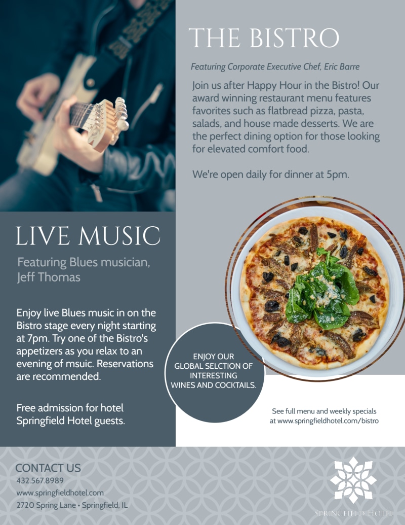 Hotel Happy Hour Rooftop Event Flyer Template