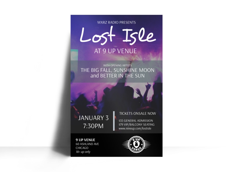 church lost isle concert poster template mycreativeshop