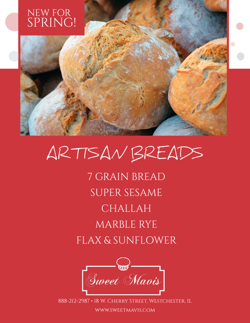 Spring Desserts Seasonal Sale Bakery Flyer Template