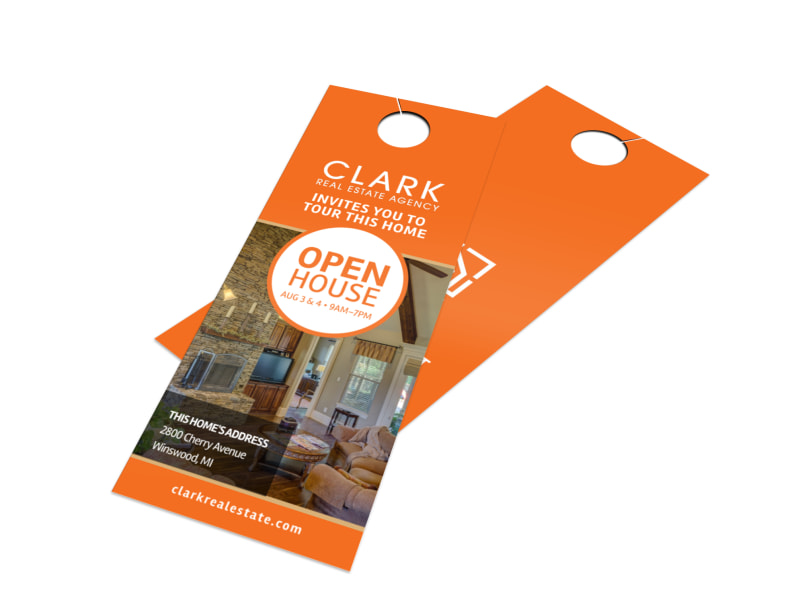 Clark Open House Door Hanger Template | MyCreativeShop