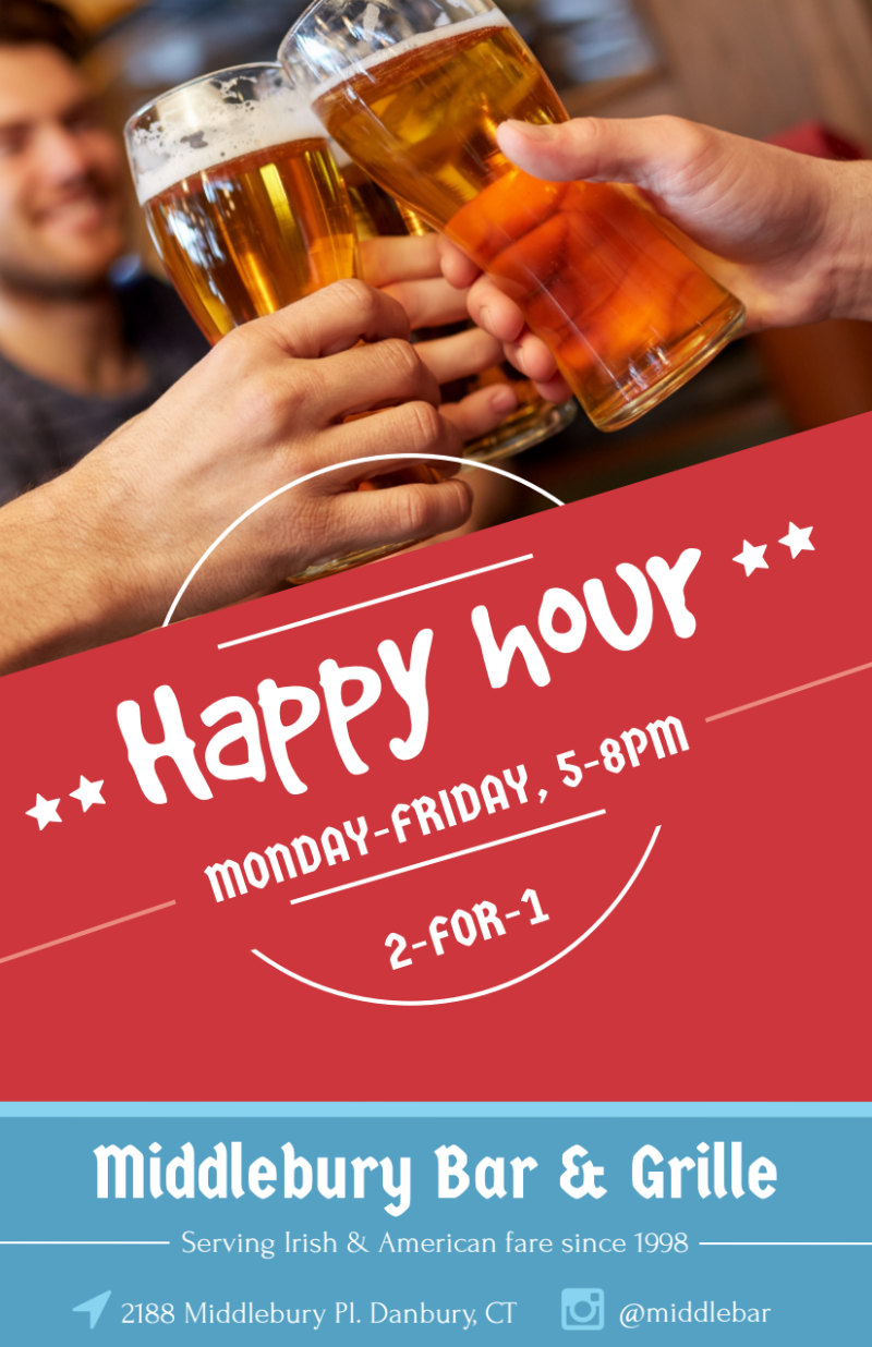 Middlebury Restaurant Happy Hour Flyer Template middlebury-restaurant-happy-hour-flyer-template