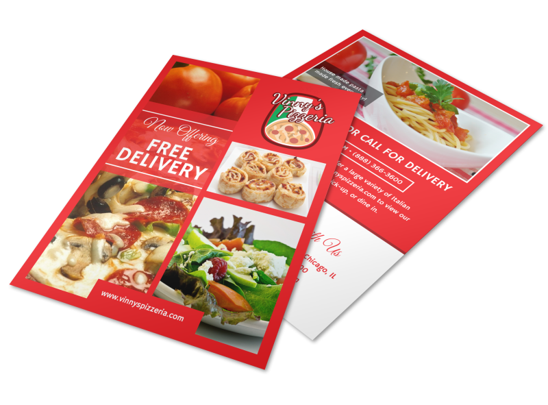 Pizza Restaurant Delivery Service Flyer Template