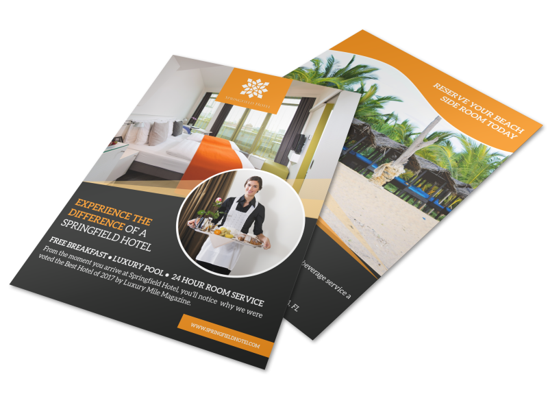 Luxury Hotel Amenities Flyer Template Preview 1