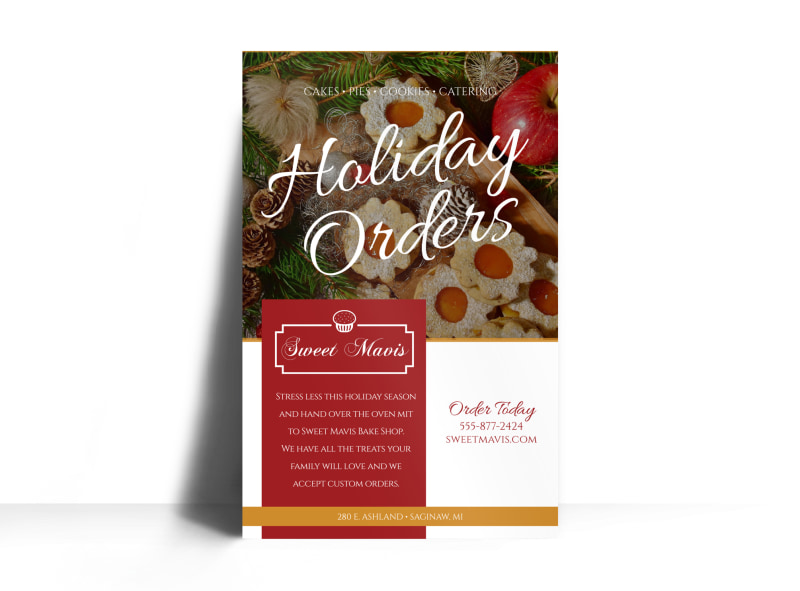 holiday orders bakery poster template mycreativeshop holiday bakery flyers