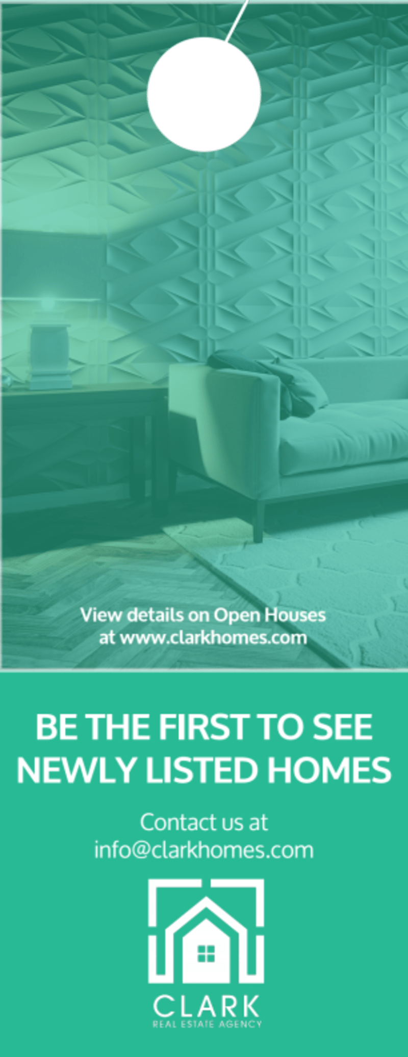 Newly Listed Open House Door Hanger Template