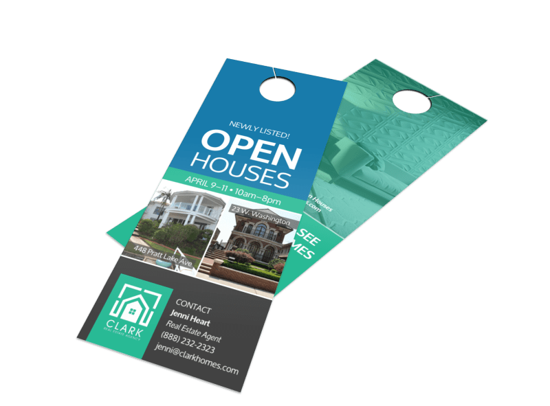 Newly Listed Open House Door Hanger Template