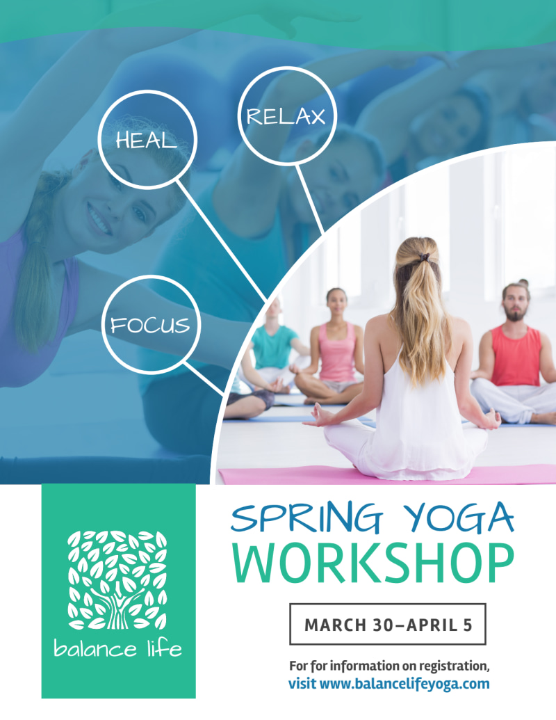 Spring Yoga Workshop Flyer Template | MyCreativeShop