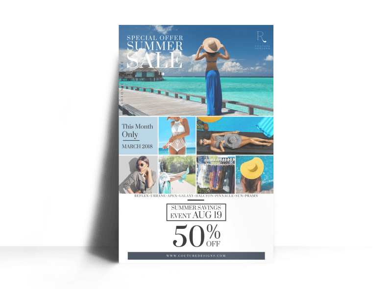 Summer Clothing Sale Poster Template