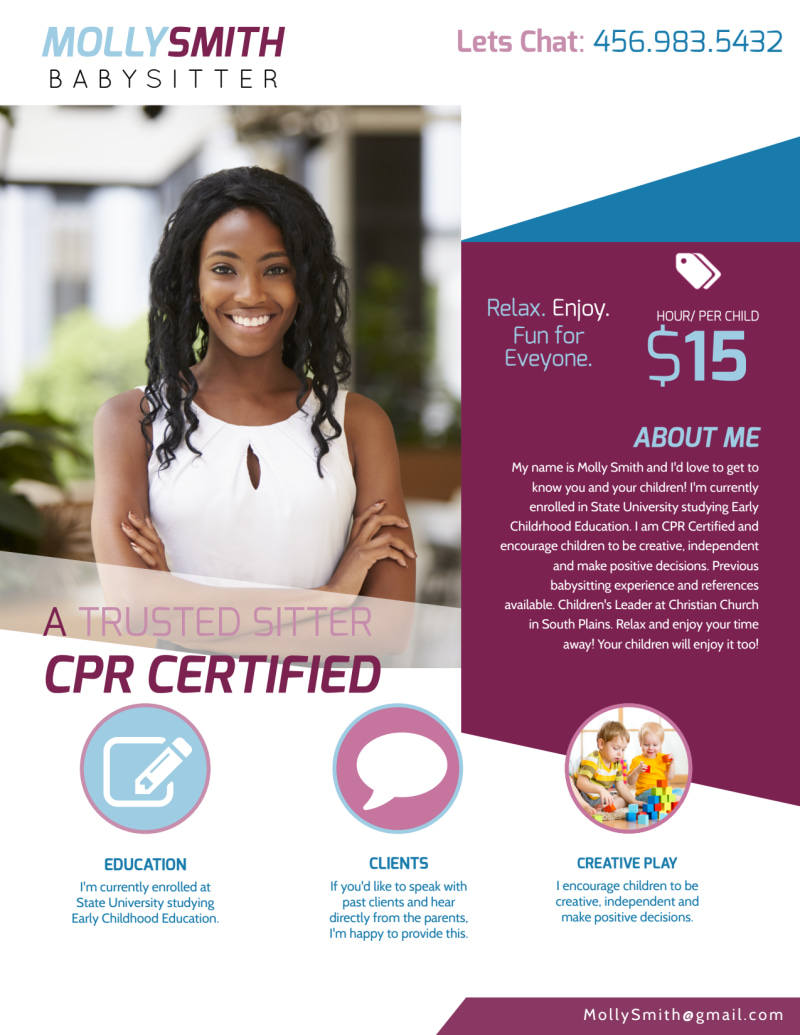 Babysitter Flyer Template