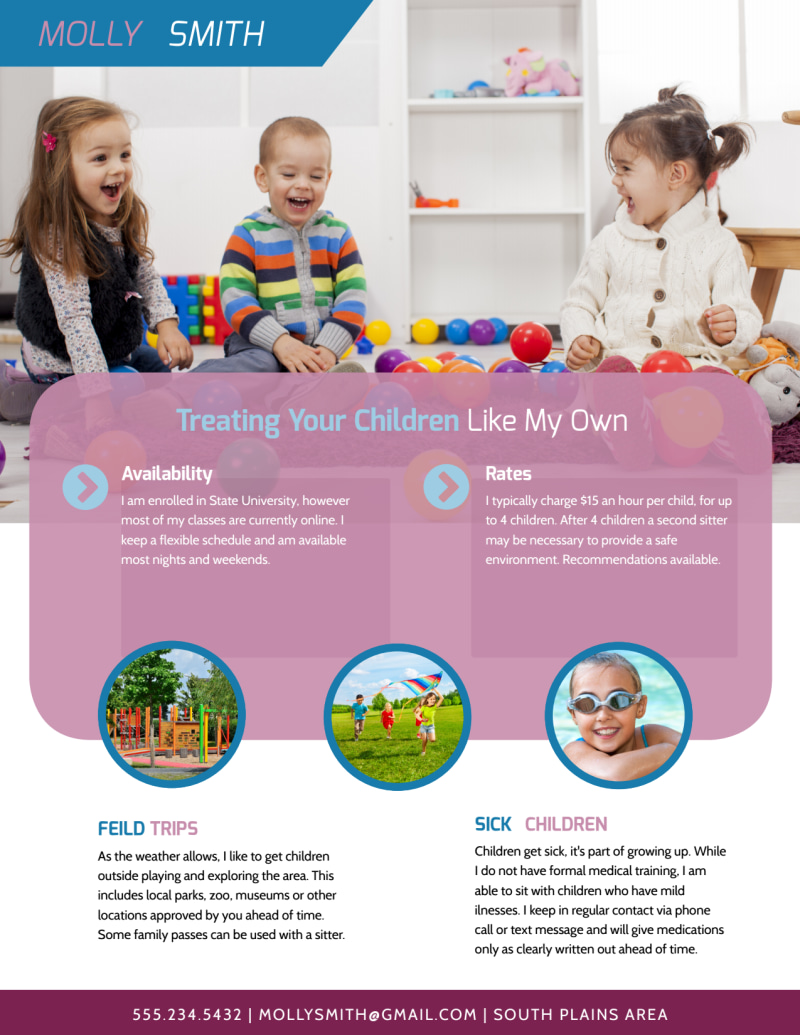 trusted babysitting flyer template mycreativeshop babysitting flyer maker