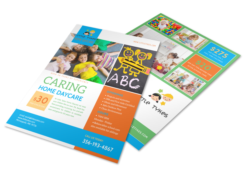 caring home daycare flyer template mycreativeshop at home daycare flyers