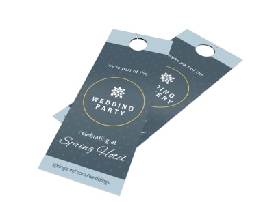 Hotel Wedding Party Door Hanger Template preview