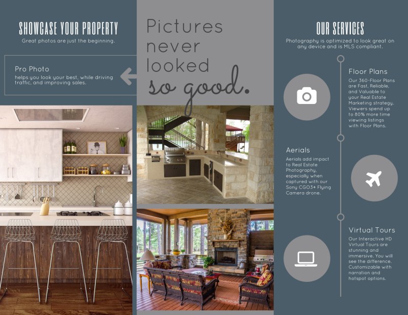 Real Estate Photography Tri-Fold Brochure Template