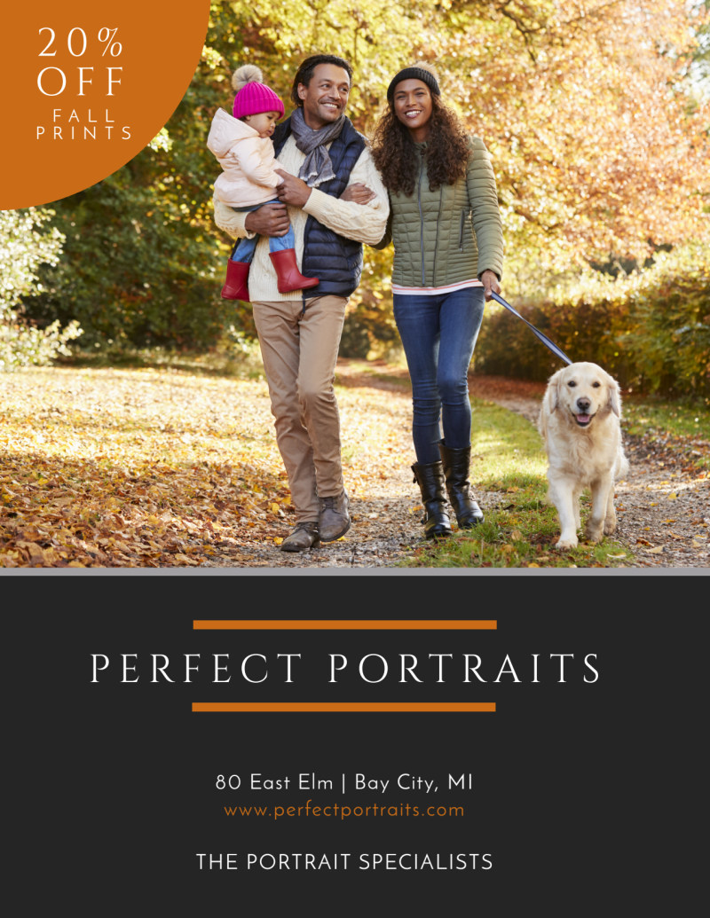 Fall Family Photos Flyer Template