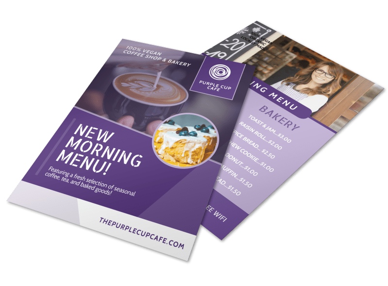 New Morning Menu Coffee Flyer Template