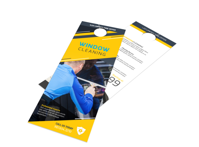 Window Cleaning Door Hanger Template | MyCreativeShop
