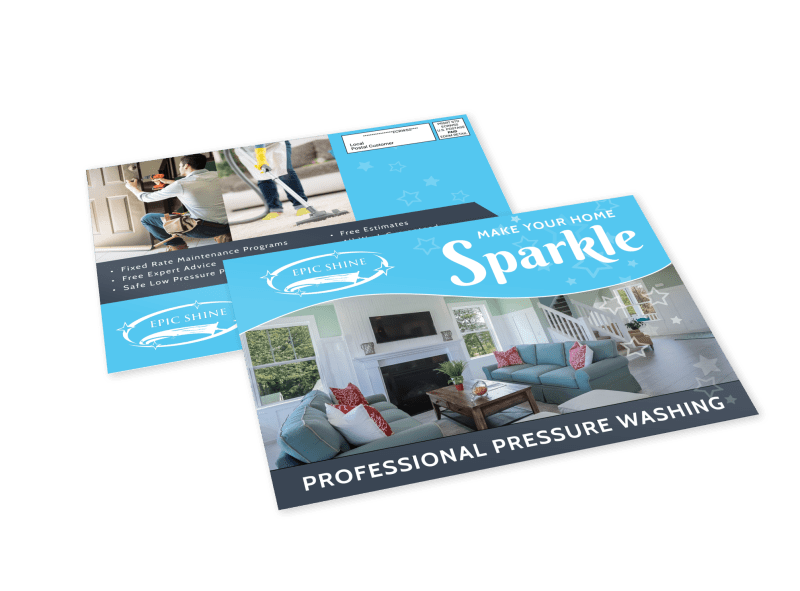 Pressure Washing EDDM Postcard Template Preview 1