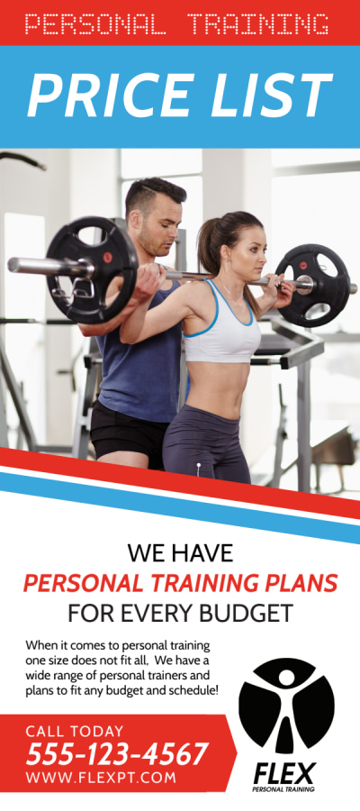 Personal Trainer Pricing Plans   Side 1 Image