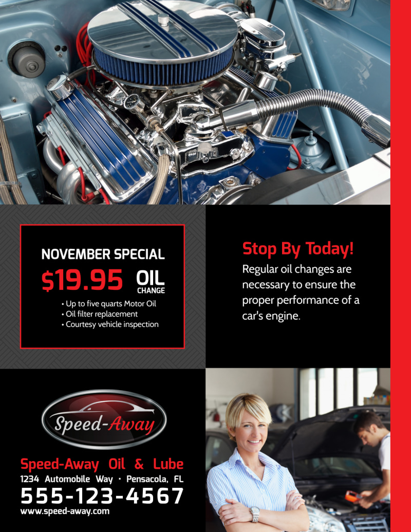 Auto Repair Oil Change   Side 2 Image