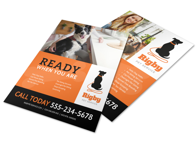 dog sitter flyers