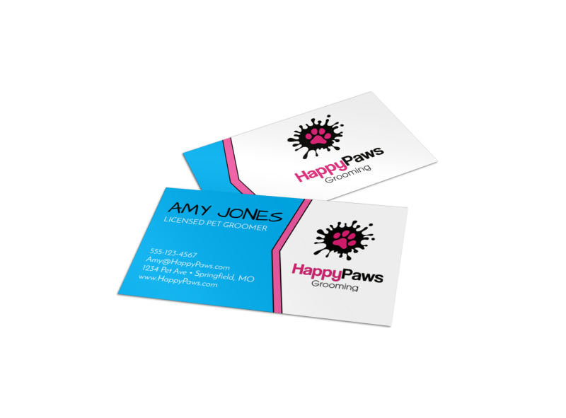 Licensed Pet Grooming Business Card Template Mycreative Licensed Pet Grooming Business Card Template