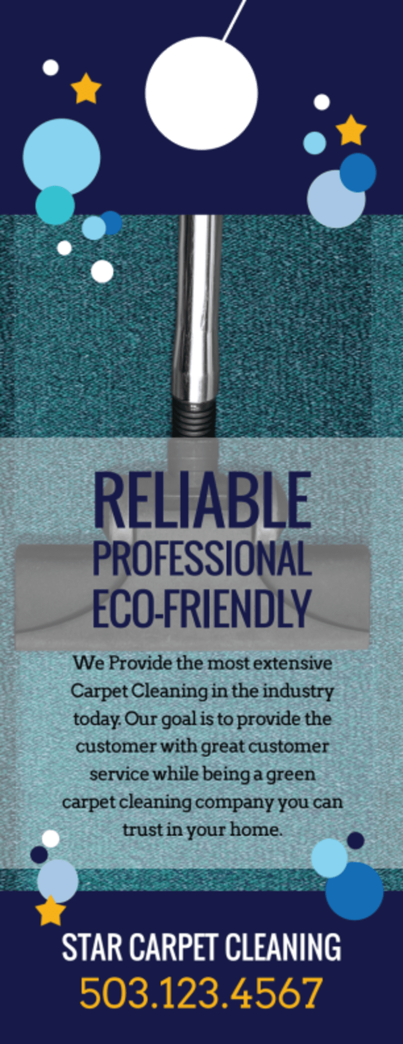 Fun Carpet Cleaning Door Hanger Template