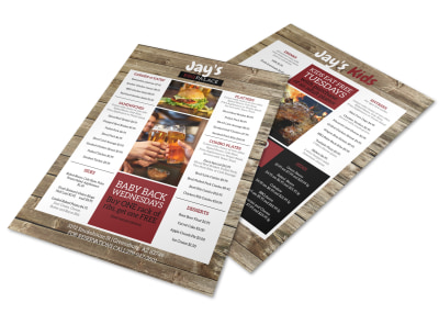 Wood BBQ Menu Template preview