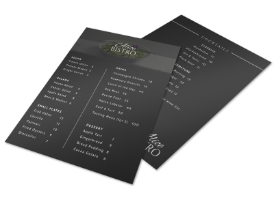 Cafe Bistro Menu Template