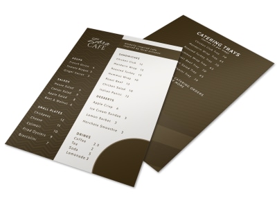 Zebra Cafe Menu Template preview