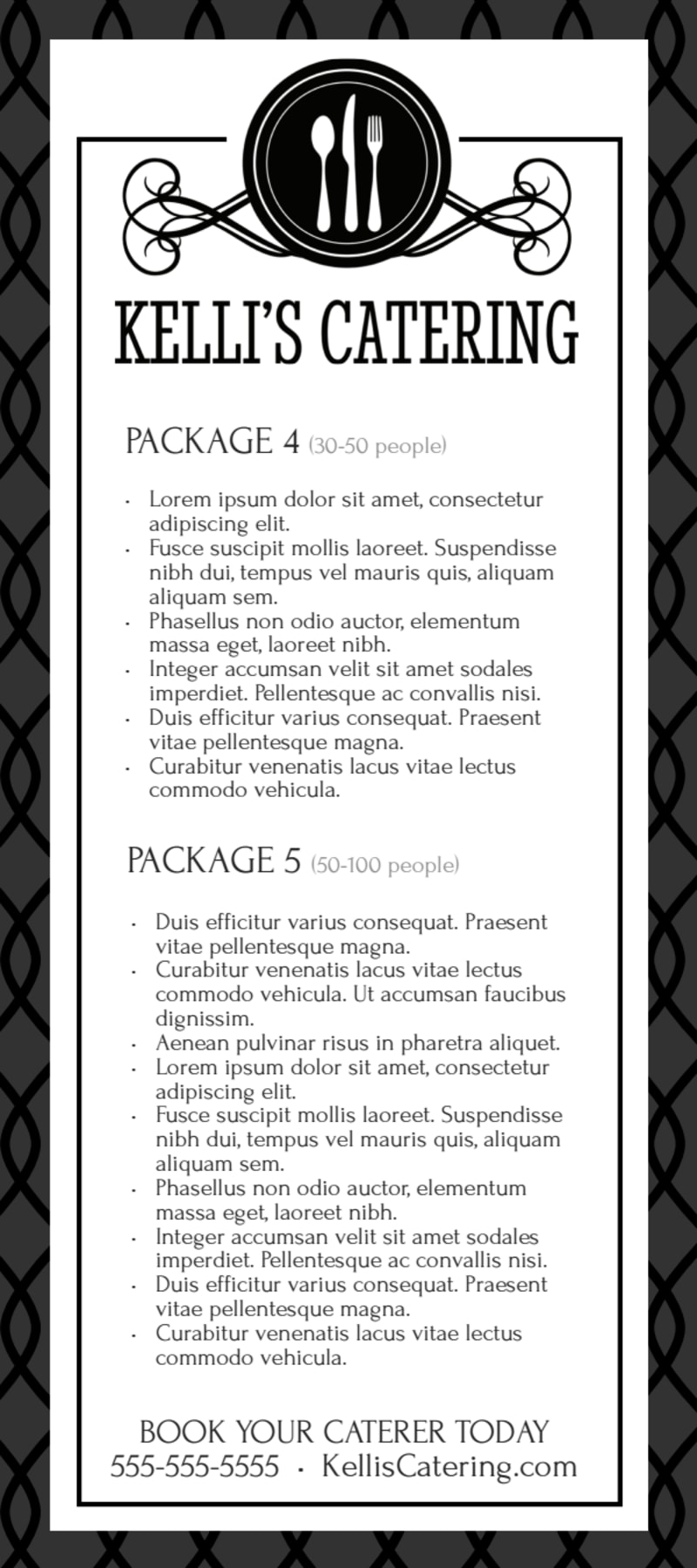 Elegant Catering Menu Template