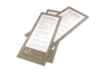 Pier Cocktail Menu Template preview