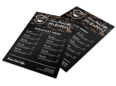 Coffee Shop Meal Menu Template preview