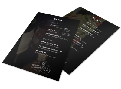 Dark Italian Restaurant Menu Template preview