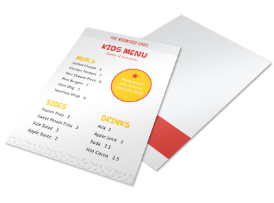 Kids Menu Template preview