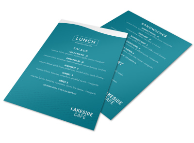 Lakeside Lunch Menu Template preview
