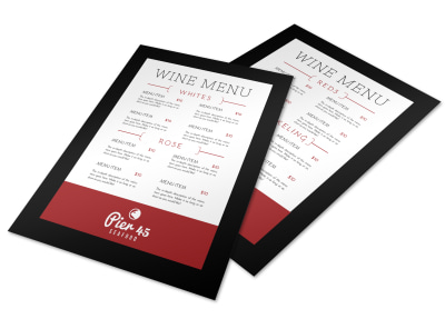 Pier Wine Menu Template preview
