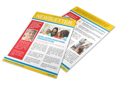 Engaging Teacher Newsletter Template preview