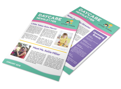 Playful Daycare Newsletter Template