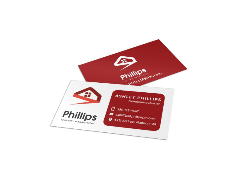 Property Management Director Business Card Template