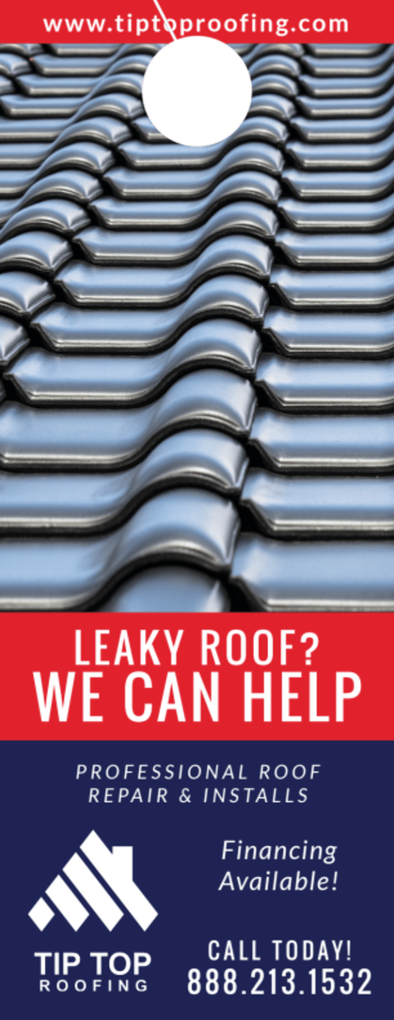 Professional Roofing Door Hanger Template