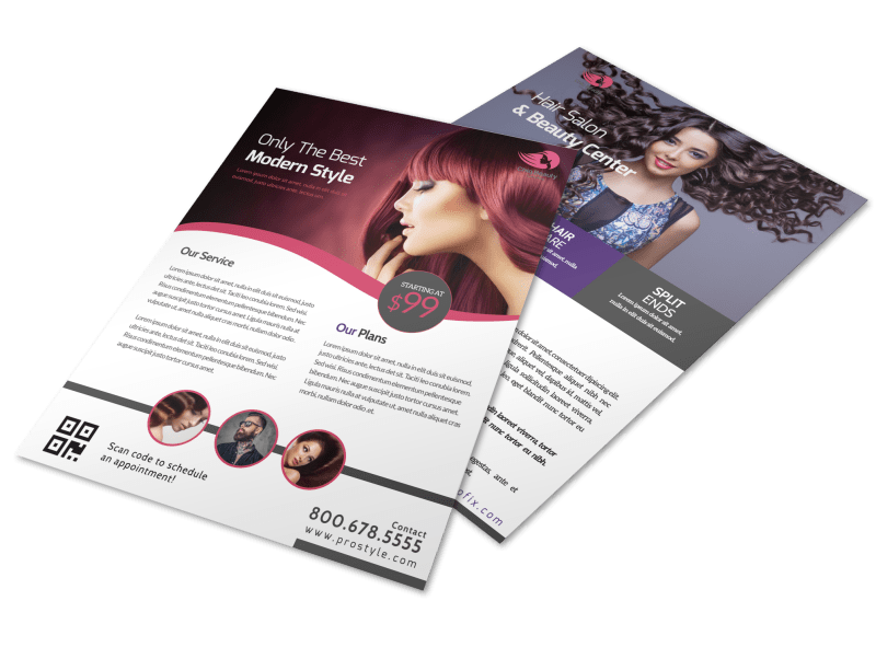 Hair Salon About Us Flyer Template Mycreativeshop