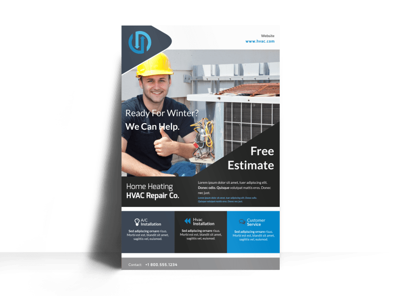 HVAC Free Estimates Poster Template