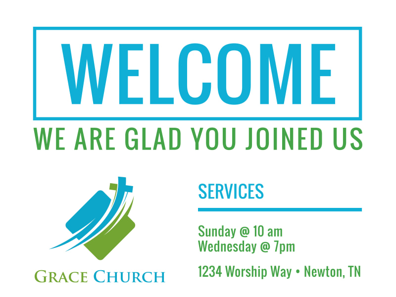 Church Welcome Sign Template