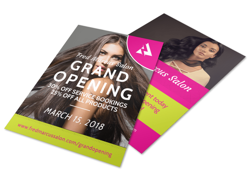 Salon Grand Opening Flyer Template MyCreativeShop