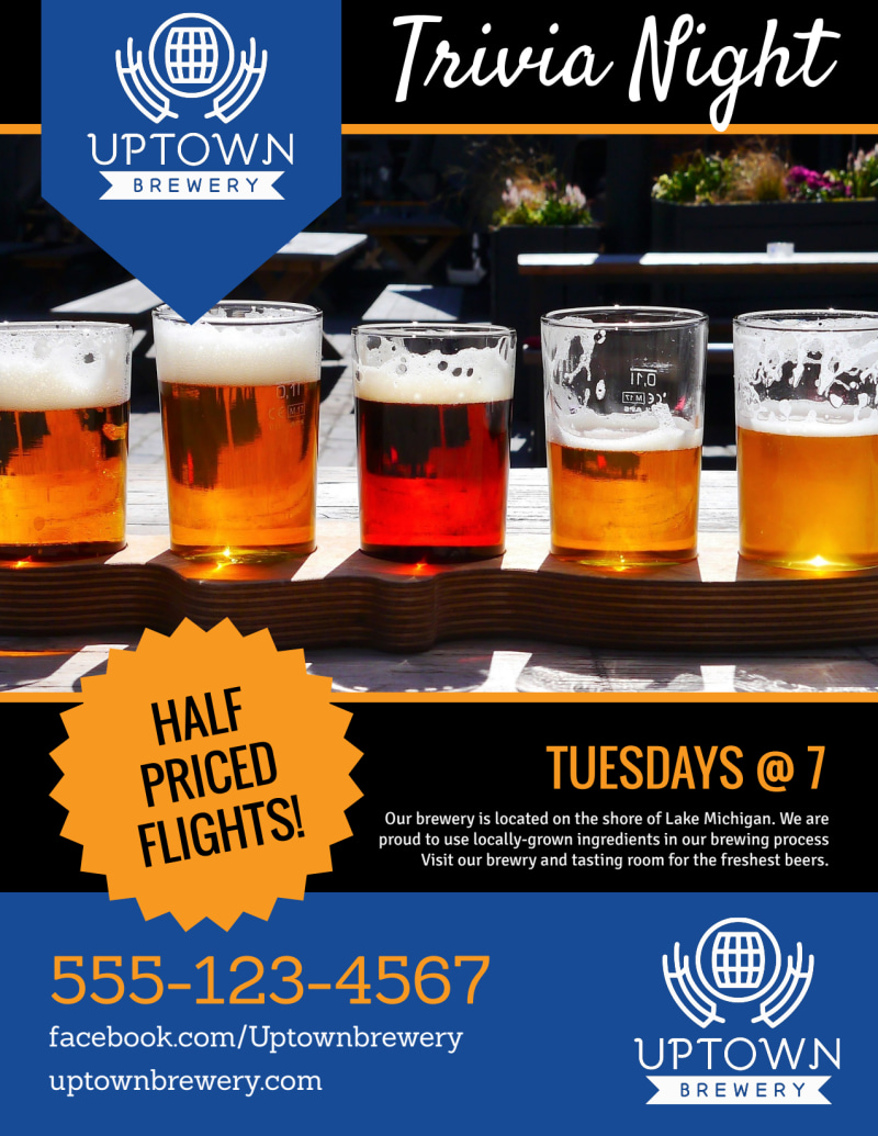 Brewery Trivia Night Flyer Template