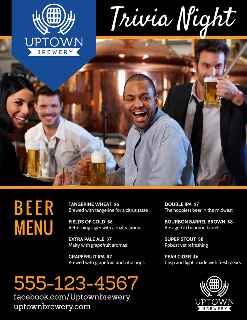 Brewery Trivia Night Flyer Template