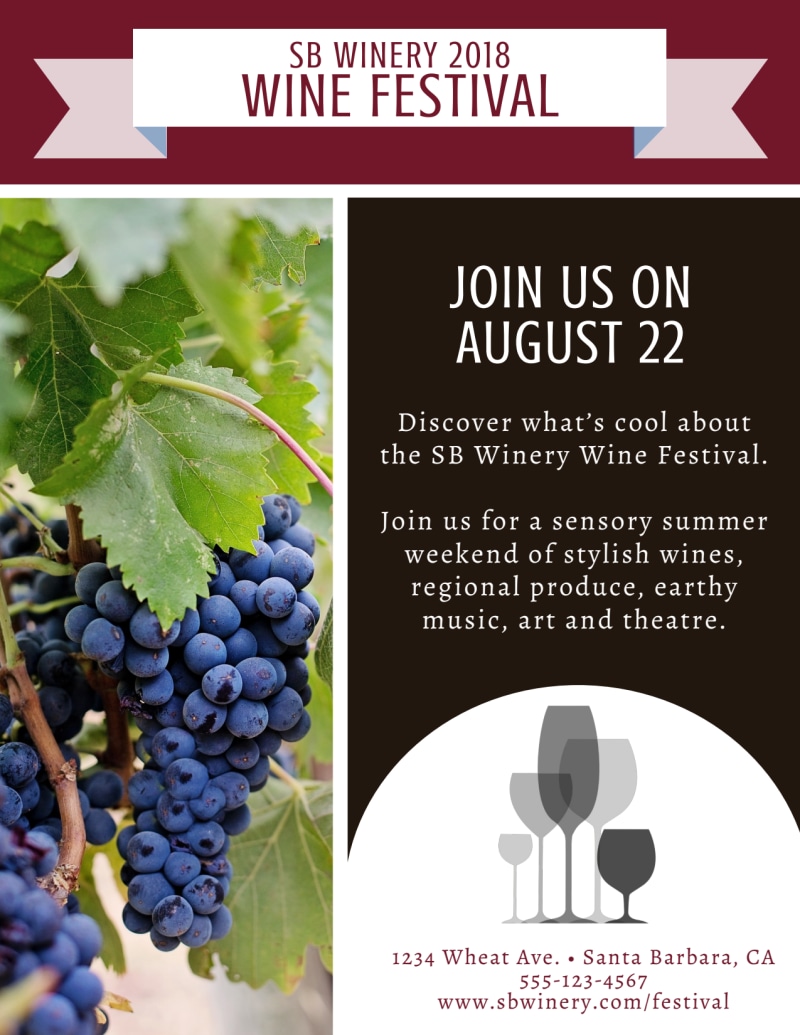 Wine Festival Flyer Template